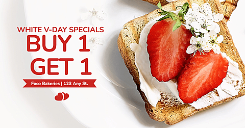 White Valentine's Day Festival Desserts Promotion Ecommerce Banner