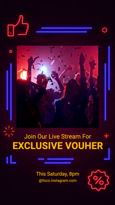 Blue Line Element Creative Live Broadcast Preview Ecommerce Story预览效果