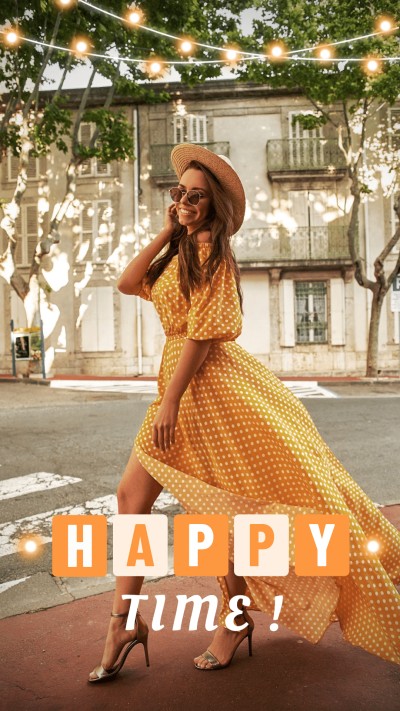 Happy Time Display Template Poster Instagram Story