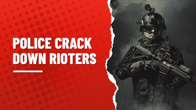 Minimalist Police Crack Down Rioters YouTube Thumbnail