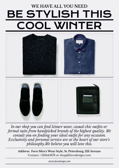 Men's Wear New Arrival Winter Sale Peopaganda Flyer