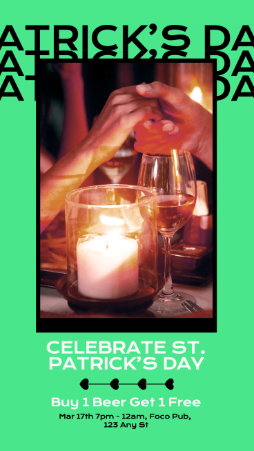Fashionable ST.Patrick's Day Festival Celebrate Bar Party Promotion Ecommerce Story预览效果