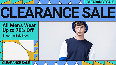 Fashion Men's Wear Discount Ecommerce Banner