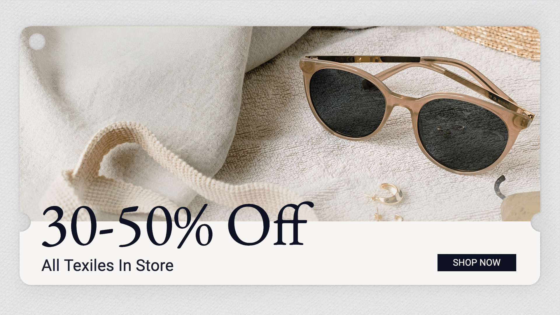 Literary Style Texture Discount Ecommerce Banner