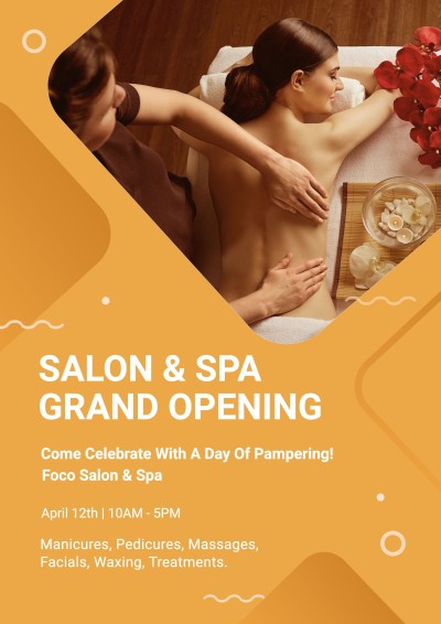Graphic Layout Health Club New Opening Promotion Flyer