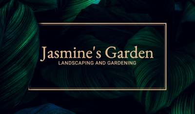 Literary Gold Rectangle Element Garden Landscaping Personal Skills Introduction Business Card