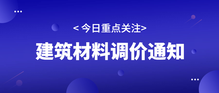 调价通知新闻通知公告公众号首图