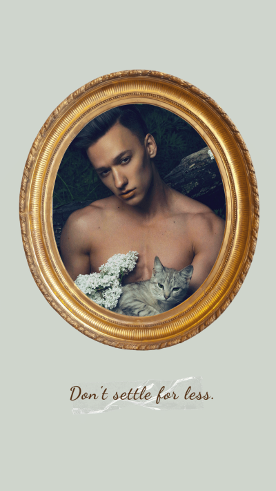 Gentleman Mirror Frame Photo Simple Fashion Style Poster Instagram Story