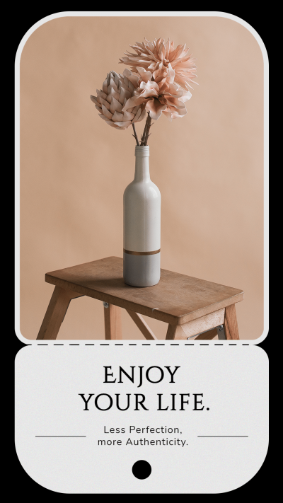 Simple Literary Enjoy Life Text Quotes Instagram Story