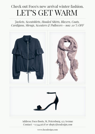 Women's Wear Apparels New Arrival Winter Sale Promotion Flyer