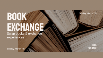 Book Exchange Facebook Event Cover 