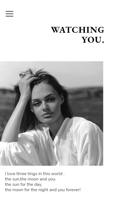 Black and white Instagram story