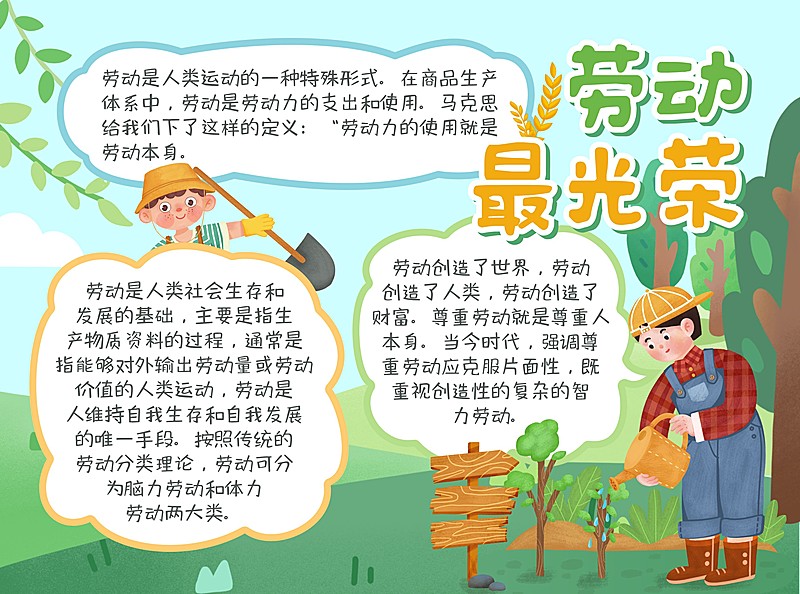 五一劳动节科普宣传手抄报
