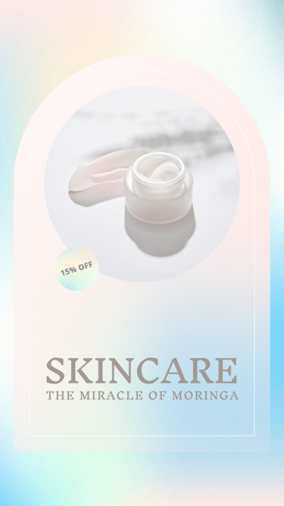 Fashionable Skin Care Cosmetic Display Instagram Story