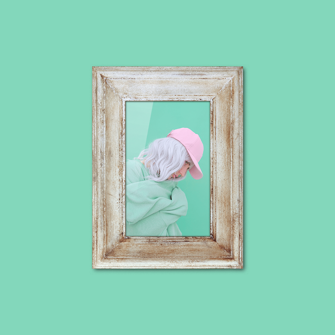 Minimalist Female Model Photo Frame Instagram Post