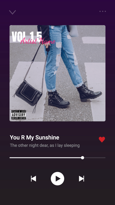 Fashion Clohtes Music Player Simulation Instagram Story