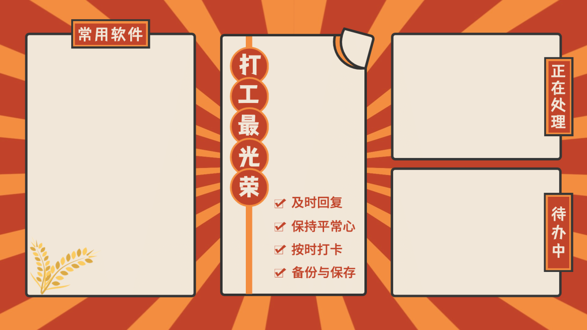 电脑桌面分区壁纸打工人待办清单预览效果