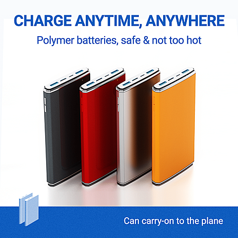 Simple Colorful Power Bank Display Ecommerce Profuct Image