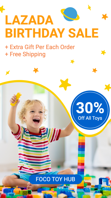 Toys Lazada birthday sale ecommerce story预览效果