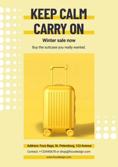 Minimalist Style Suitcase New Arrival Winter Sale Flyer