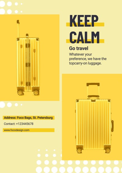 Travel Luggage New Arrival Display Propaganda Flyer