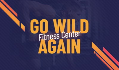 Fitness Center Personal Coach Business Card