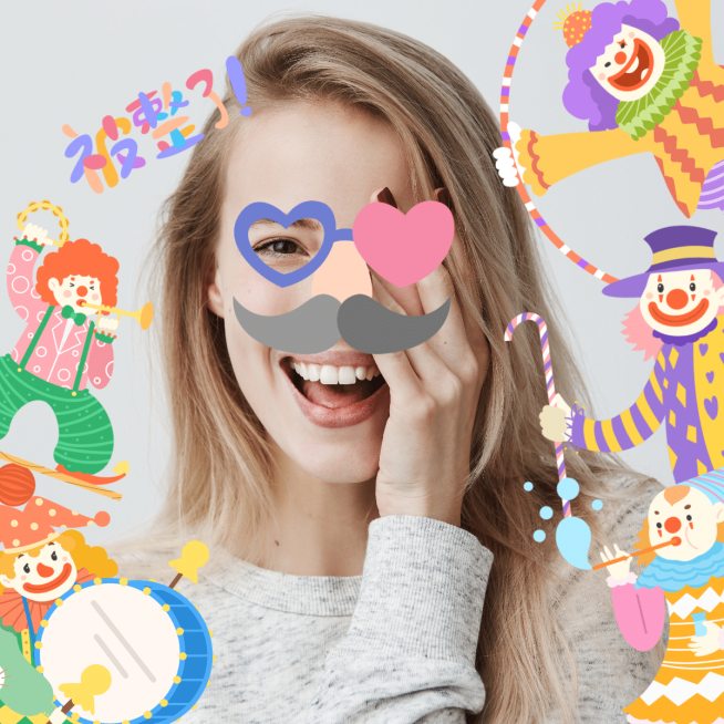 图片标记模板-愚人节3预览效果