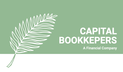 Simple Fresh Leaf Decorate Accountant Personal Introduction Business Card