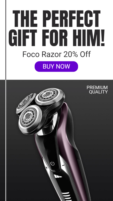 Razor promotion ecommerce story预览效果