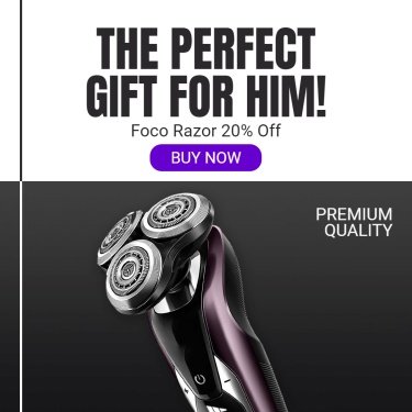 Minimalist Men's Razor Gift Display Promotion Ecommerce Story