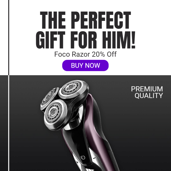 Minimalist Men's Razor Gift Display Promotion Ecommerce Story预览效果