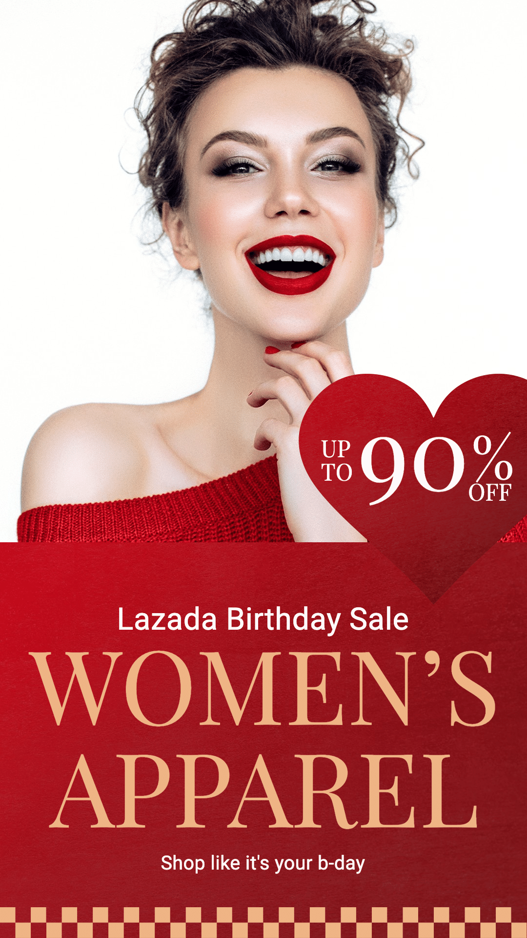 Fashion Women's Apparel Lazada Birthday Sale Ecommerce Story