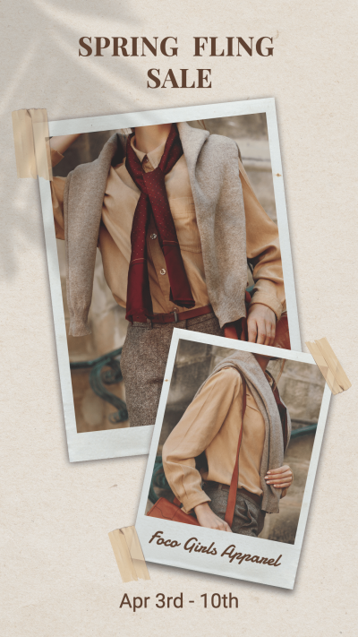 Retro Women's Wear Display Promotion Instagram Story