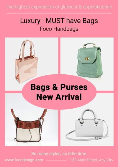 Luxury Style Women's Handbag New Arrival Propaganda Flyer