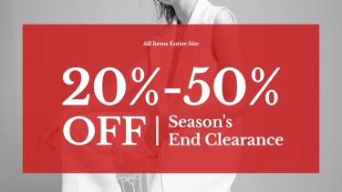 Clearance ecommerce banner