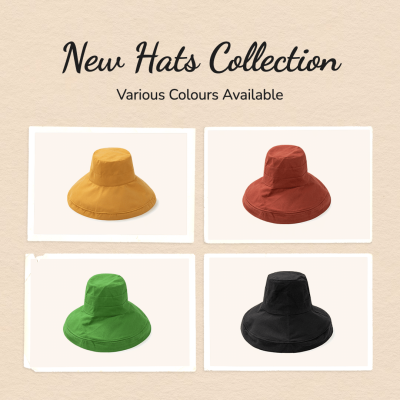 Skin Texture Background Fashion Women's New Hats Collection Ecommerce Product Image