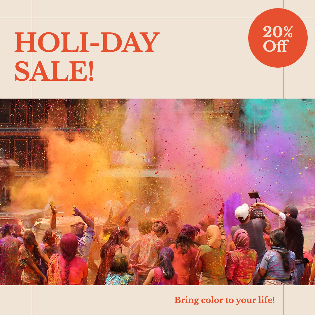 India Holi Day Festival Celebration Discount Sale Promo Ecommerce Product Image预览效果