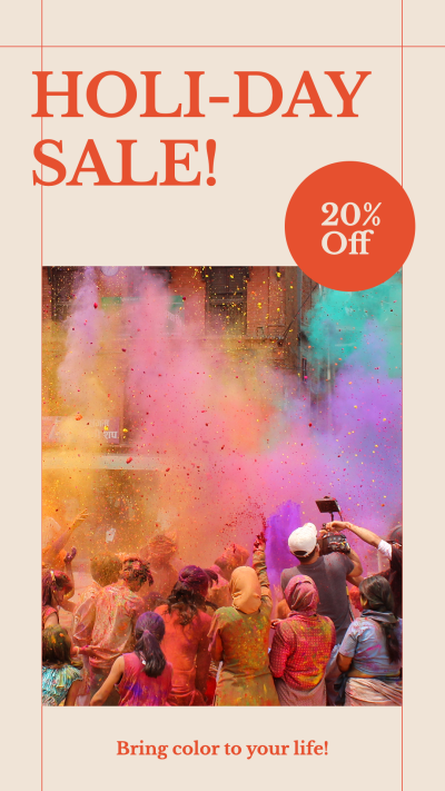 Creative Holi-Day Sale Promotion Ecommerce Story
