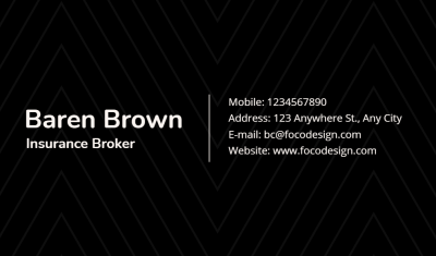 Insurance Broker Business Card