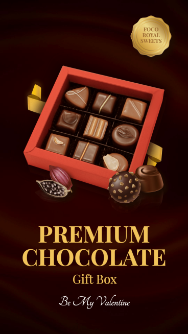 Gold Color Text Simple Easter Chocolate Promotion Ecommerce Story预览效果