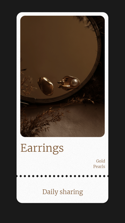 Aesthetic Daily Sharing Gold Jewelry Photos New Arrival Ecommerce Story