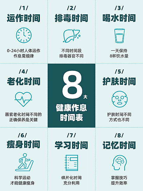 健康养生知识科普作息小红书配图