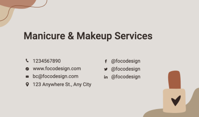 Makeup Services Introduction Propaganda Business Card