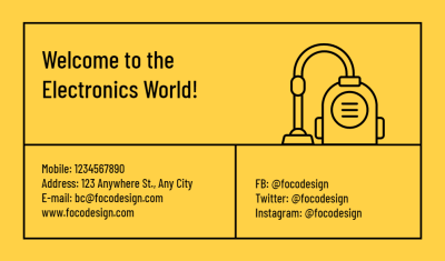 Electronics Products Introduction Propaganda Business Card