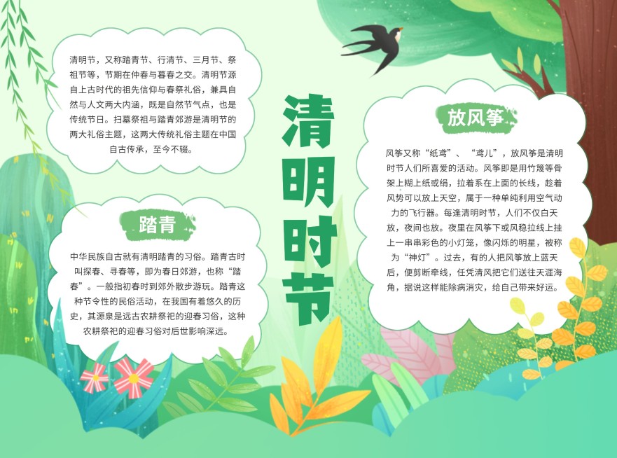 清明节手抄报预览效果