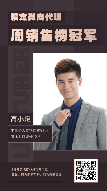 微商销售黑金喜报表彰成员激励预览效果