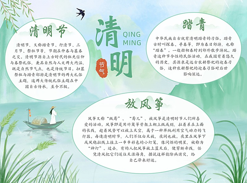 清明-节气手抄报