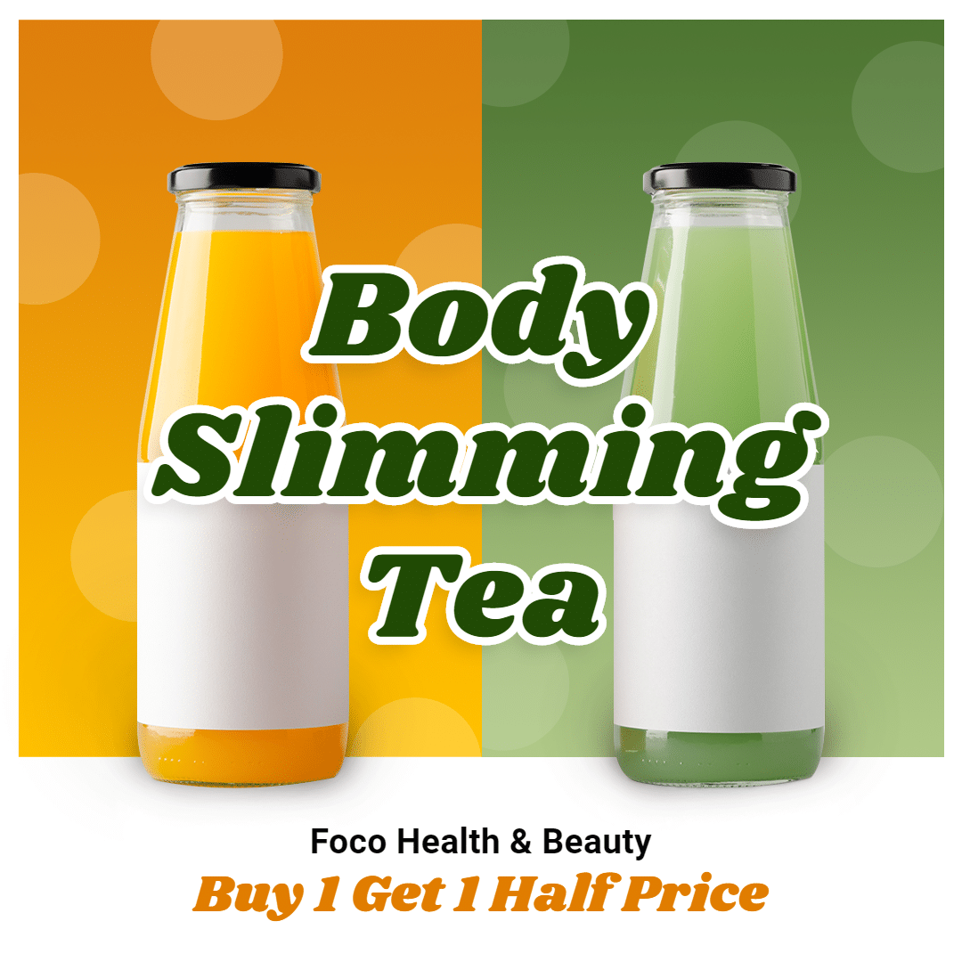 Stroke Style Text Simple Body Slimming Tea Promotion Ecommerce Product Image