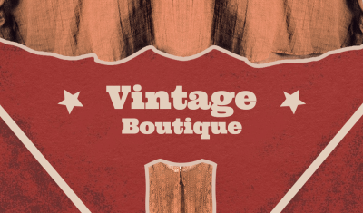 Retro Star Element Clothing Store Introduction Propaganda Business Card