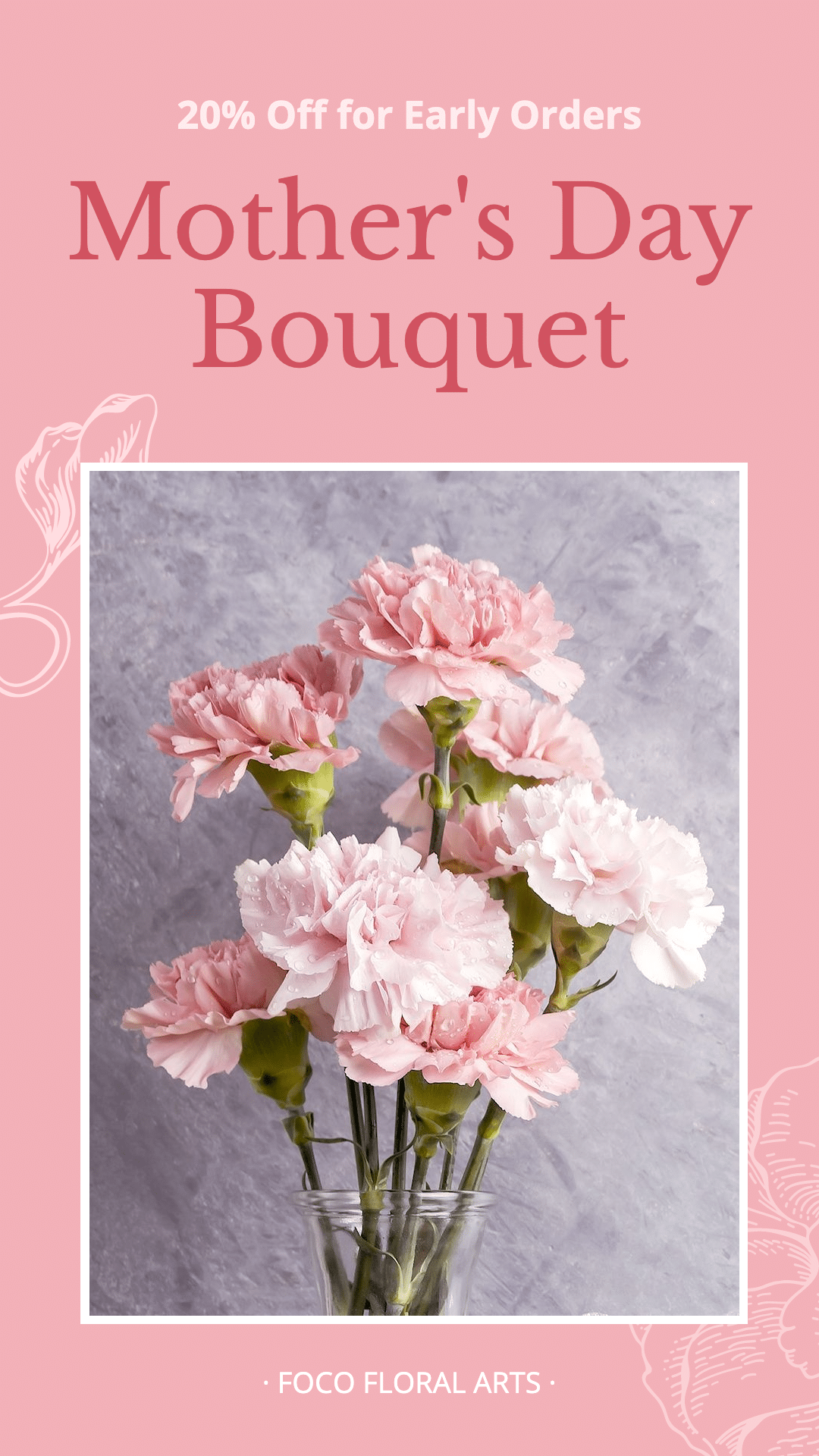 Literary Mother's Day Bouquet Decorate Promotion Ecommerce Story预览效果